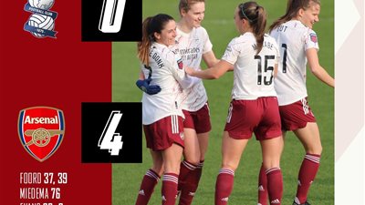 سيدات «الأرسنال» يسحقن «برمنجهام» 0 - 4 في الدوري الإنجليزي