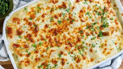 طريقة عمل المكرونة بالبشاميل والمشروم