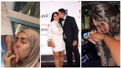 آخرهم هاجر أحمد .. 4 مشاهير آثارت الجدل بحركات جريئة مع أزواجهم