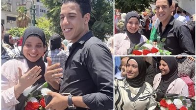 خطوبة طالبة ثانوية عامة بعد آخر امتحان أمام اللجنة  