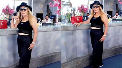 بالصور.. نادية الجندي تبهر الجمهور بإطلالتها في الساحل الشمالي