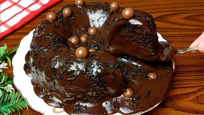 طريقة عمل كيكة البركان بصوص الشوكولاتة 