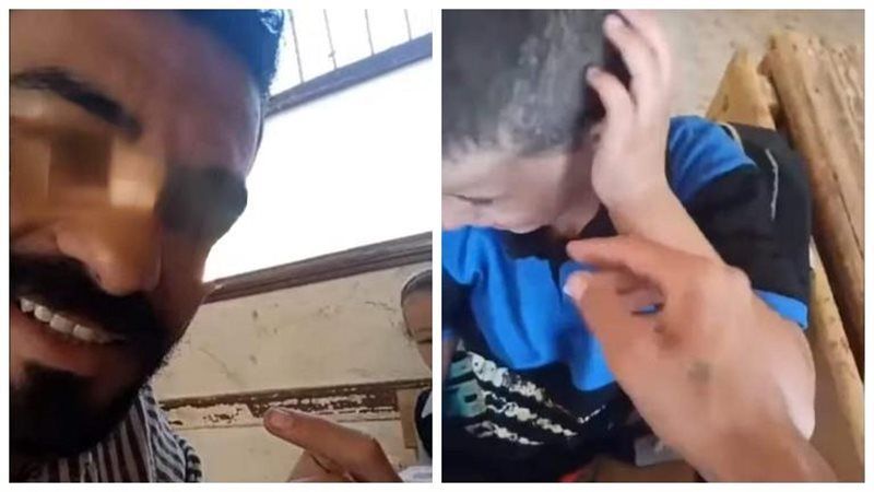 معلم المنيا وتنمره