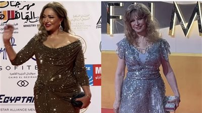 أناقة النجمات تزين السجادة الحمراء في حفل افتتاح مهرجان القاهرة السينمائي