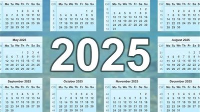 مواعيد الإجازات والعطلات الرسمية خلال عام 2025