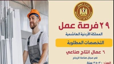 توفير فرص عمل للمصريين في الأردن.. الشروط والتفاصيل