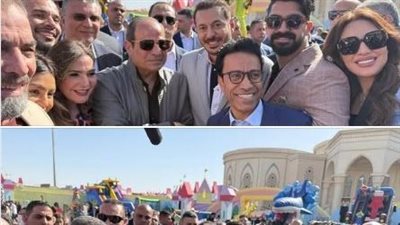 مصطفى شعبان يشارك صورا من احتفالية عيد الفطر بحضور الرئيس السيسي