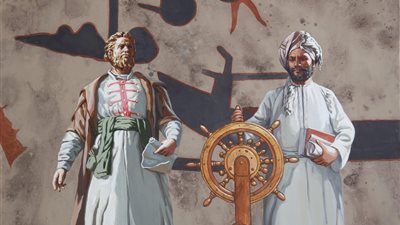 طابع بريدي مشترك بين سلطنة عُمان وروسيا الاتحادية