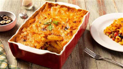 طريقة عمل المكرونة بالبشاميل والمشروم بخطوات سهلة في مطبخك