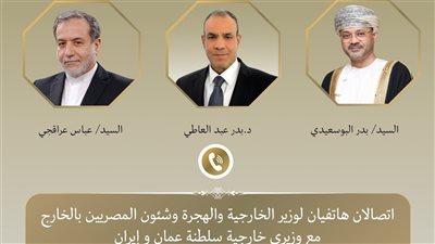 وزير الخارجية المصري يُجري اتصالين هاتفيين مع نظيريه العُماني والإيراني