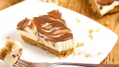  طريقة عمل  تشيز كيك الكريم كراميل والنوتيلا بمذاق الجاهز 