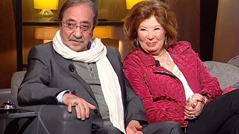 دريد لحام مع زوجته