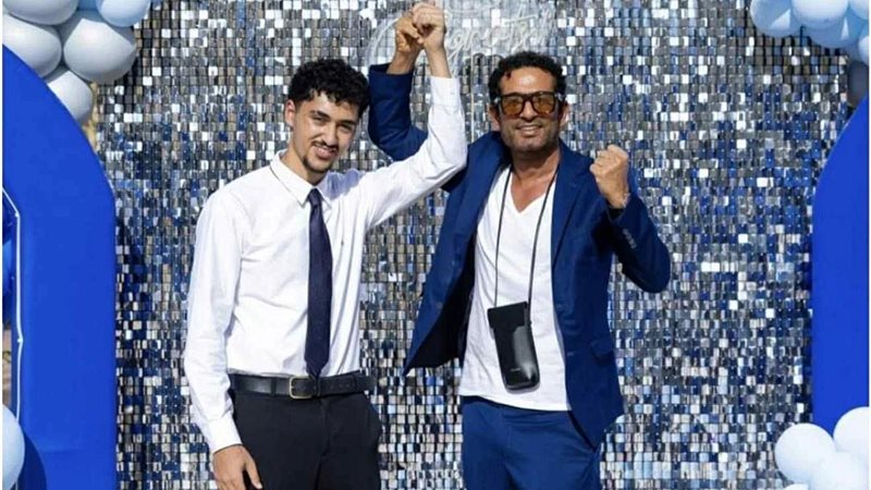 عمرو سعد يحتفل بتخرج