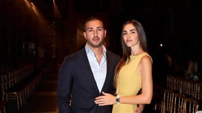 سيلو إيلي صعب وخطيبته زينة قطامي يخطفان الأنظار بباريس.. متى موعد زفافهما؟ 