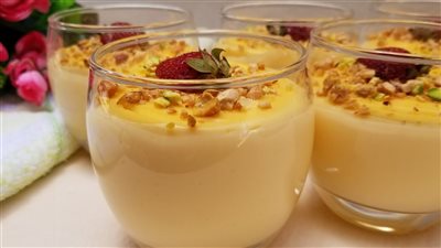 طريقة عمل مهلبية الآيس كريم  بطعم مميز ولذيذ في المنزل 