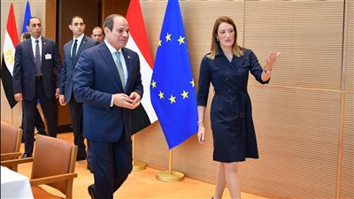 الرئيس السيسي يلتقي رئيسة البرلمان الأوروبي في بروكسيل (صور)