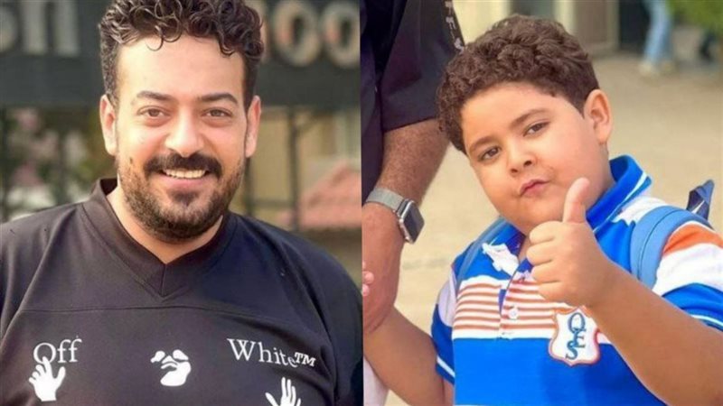 إسماعيل الليثي مع ابنه 