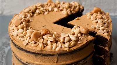 طريقة عمل  تشيز كيك  زبدة الفول السوداني في المنزل 