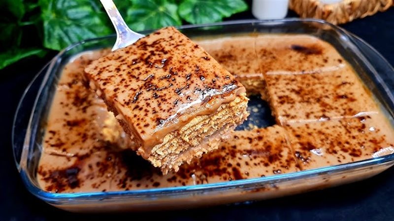 كيكة النسكافية  بالحليب