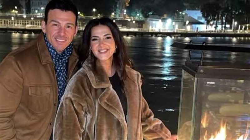 رامي رضوان مع زوجته دنيا سمير غانم 