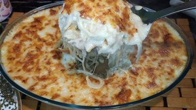 طريقة عمل المكرونة النجرسكو بالفراخ بخطوات بسيطة مثل المطاعم 