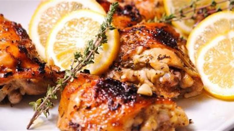  طريقة عمل الدجاج المحمر بالليمون والزعتر