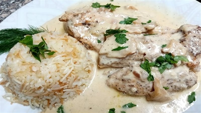  طريقة عمل الدجاج بالكريمة والمشروم
