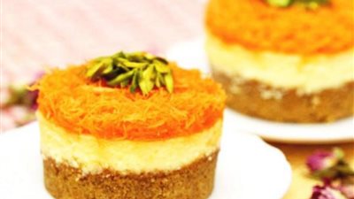 طريقة عمل تشيز كيك الكنافة بخطوات سهلة وسريعة  في مطبخك 