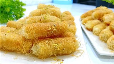 حلويات رمضان   .. طريقة عمل أصابع الكنافة بالمكسرات  مثل المحلات