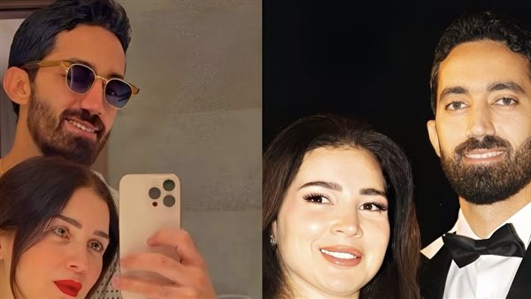 مي عز الدين مع زوجها أحمد تيمور 