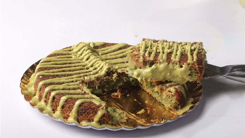 طريقة عمل الكنافة بالبستاشيو 