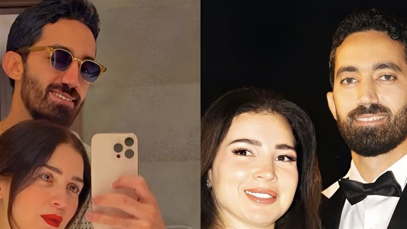 مي عز الدين مع زوجها أحمد تيمور 