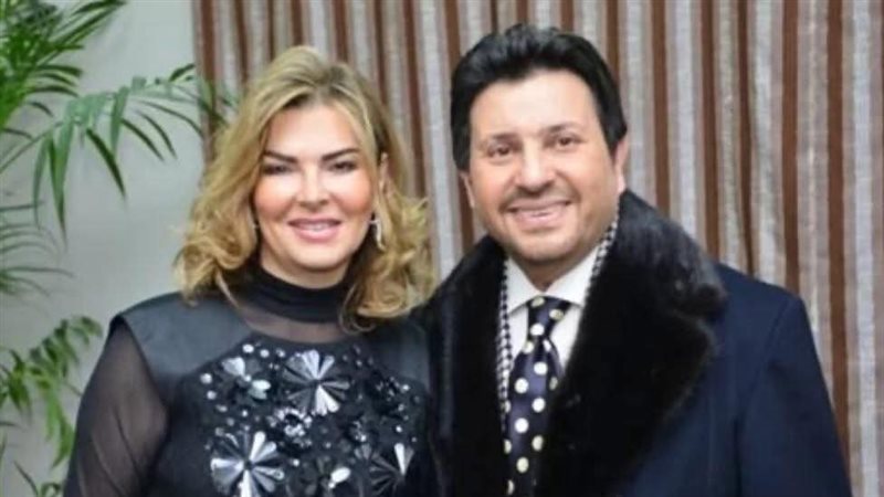 هاني شاكر مع زوجته نادية مصطفى 