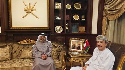 السفير عبد الله الرحبي يستقبل سفير الإمارات بالقاهرة