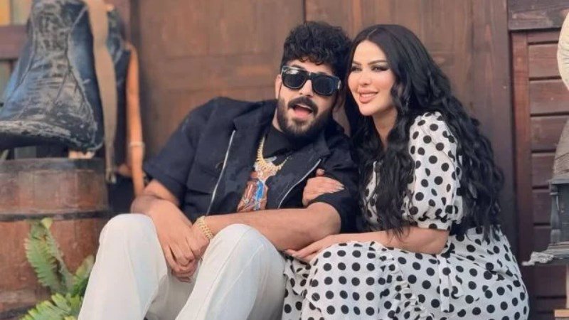 شيماء سعيد مع زوجها الراحل إسماعيل الليثي 