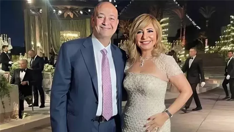 عمرو أديب مع طليقته لميس الحديدي 