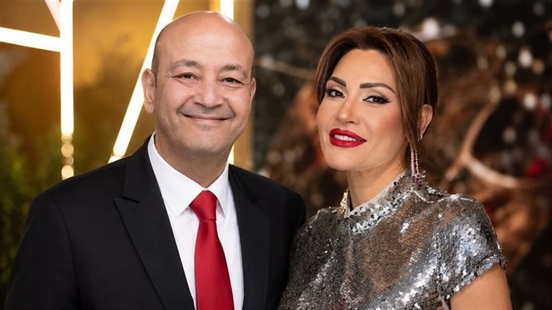 عمرو أديب مع دينا طلعت 