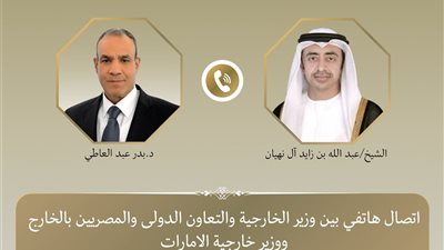 وزير الخارجية ونظيره الإماراتي يبحثان التطورات الإقليمية ويؤكدان أهمية تعزيز الأمن والاستقرار بالمنطقة  