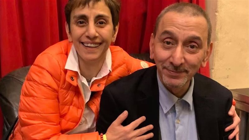 ريما الرحباني مع شقيقها زياد 