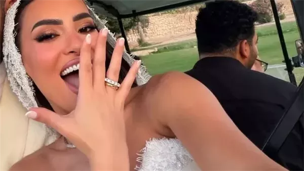 فرح سليمان في حفل زفافها 