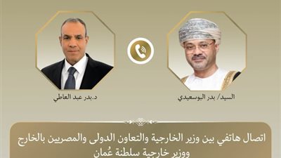 عبد العاطي والبوسعيدي يبحثان تطورات المنطقة.. ويؤكدان أهمية إعادة فتح مضيق هرمز وضمان حرية الملاحة
