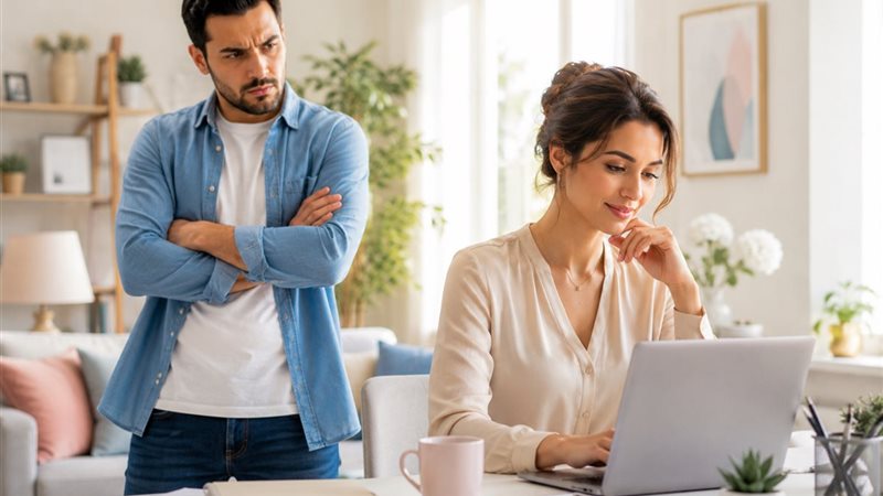الشعور بالتهديد و الغيرة من نجاح الزوجة