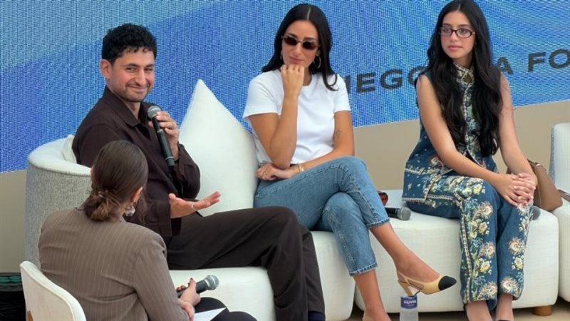 أمينة خليل مع ياسمينا العبد وأمير المصري في مهرجان الجونة 