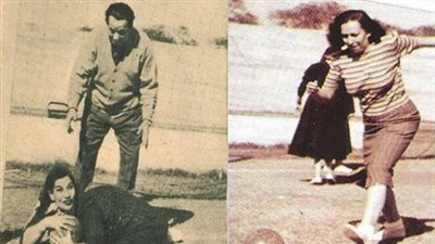 صورة نادرة لأمينة رزق وماري منيب كباتن مونديال شبرا بالثمانينيات