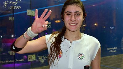 نور الشربيني تتأهل لنهائي بطولة «بلاك بول» المفتوحة للإسكواش