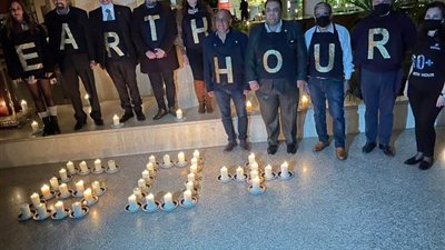 في احتفالية ساعة الأرض.. أعضاء الروتاري يحذرون من الاحتباس الحراري