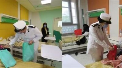 «الداخلية» تحتفل مع أطفال مستشفى أبو الريش بـ«رمضان».. وتُهديم ملابس العيد