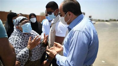 التقاها الرئيس في جولته.. وزيرة الصحة: نقل السيدة للعلاج بمعهد ناصر على نفقة الدولة
