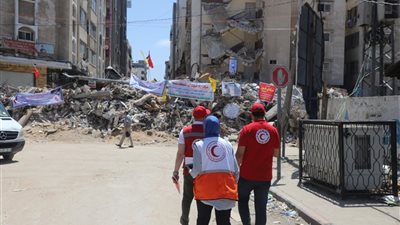 التفاصيل الكاملة لزيارة الهلال الأحمر لقطاع غزة