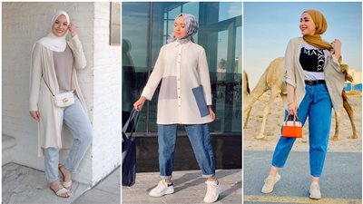 لـ«المحجبات».. طرق ارتداء وتنسيق البنطلون الجينز الـ« بوي فريند» ( صور)